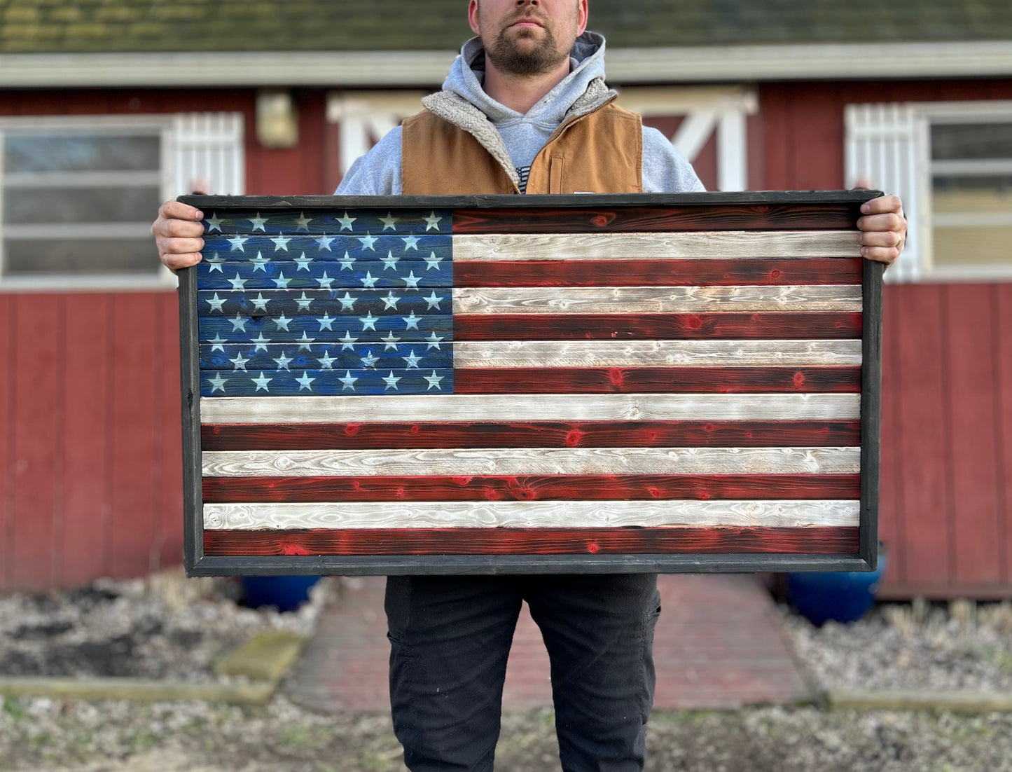 Rustic American Flag