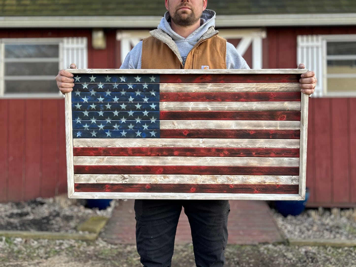 Rustic American Flag