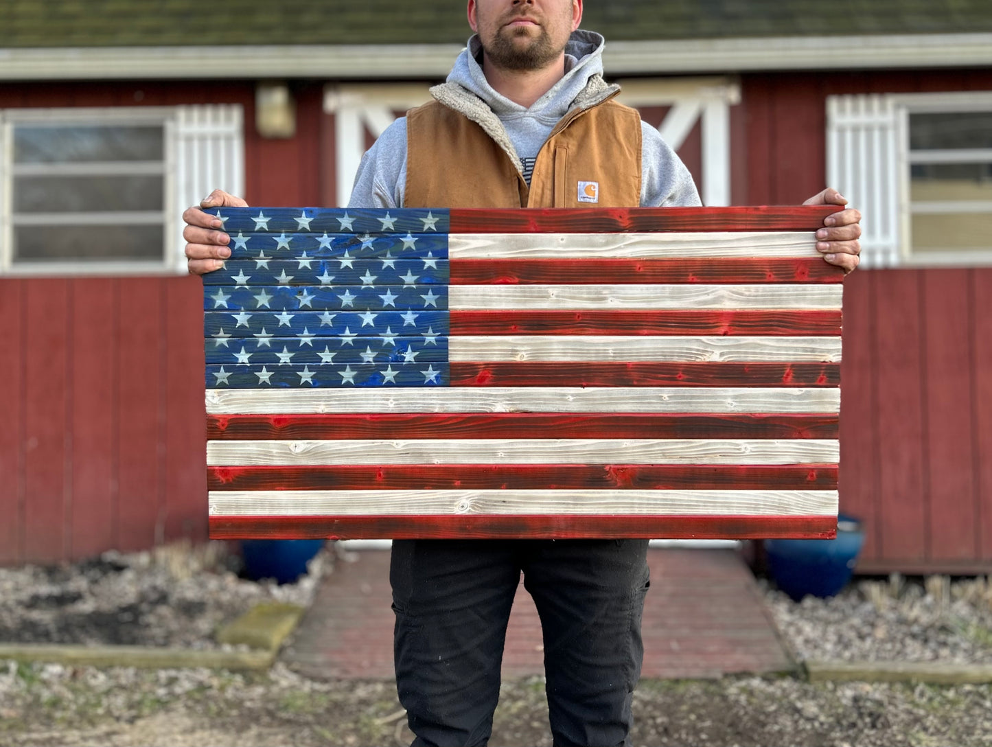 Rustic American Flag
