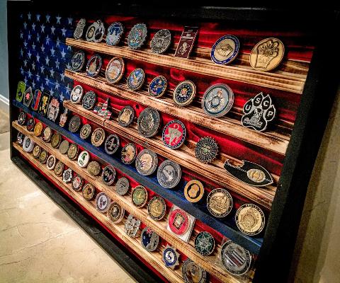 Coin Holder Distressed Flag