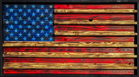 Coin Holder Distressed Flag