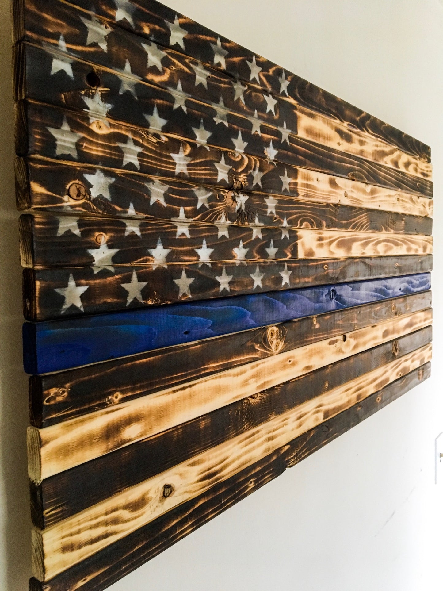 Charred "Honor" Flag, Colored Stripe