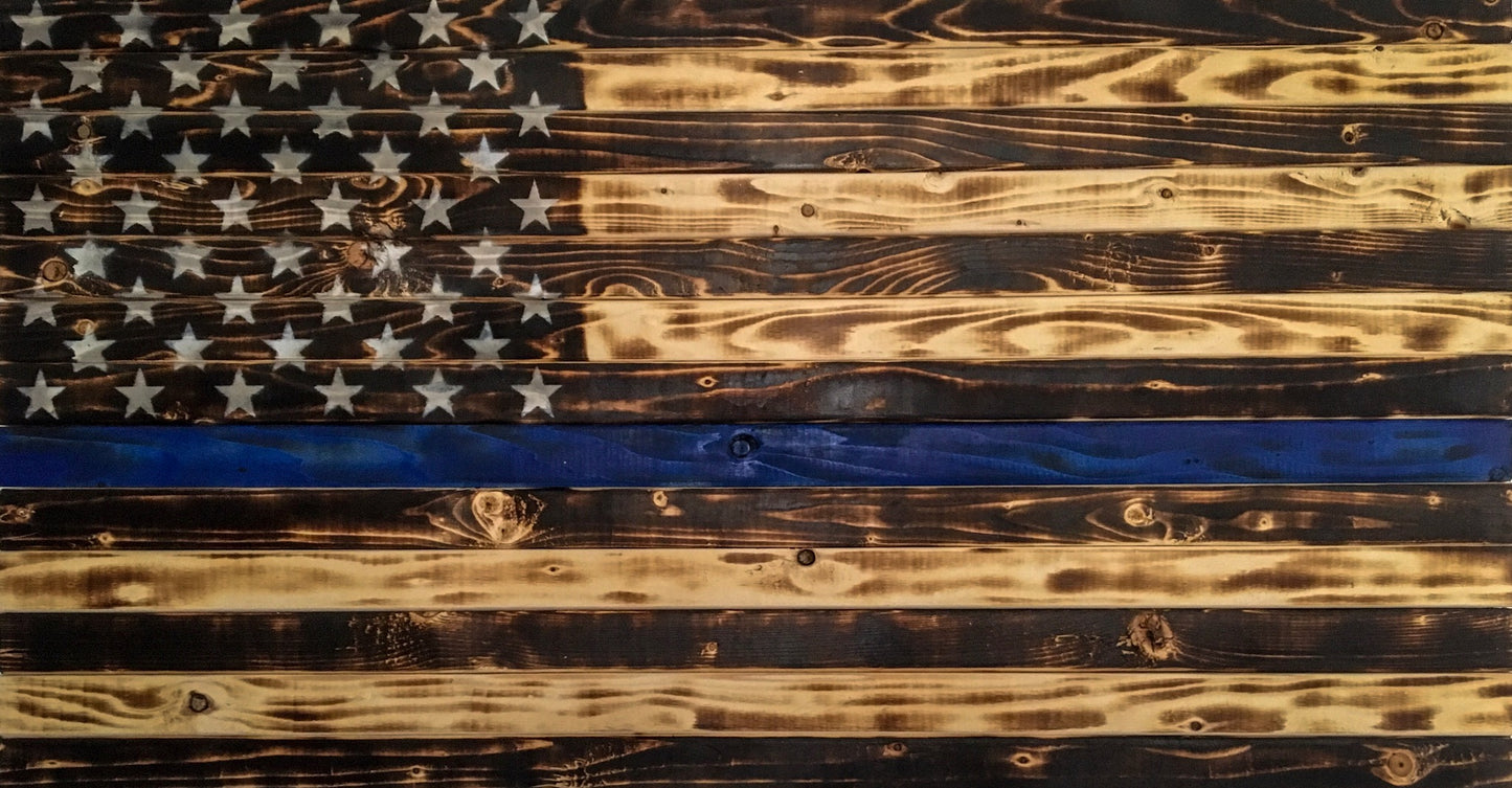 Charred "Honor" Flag, Colored Stripe