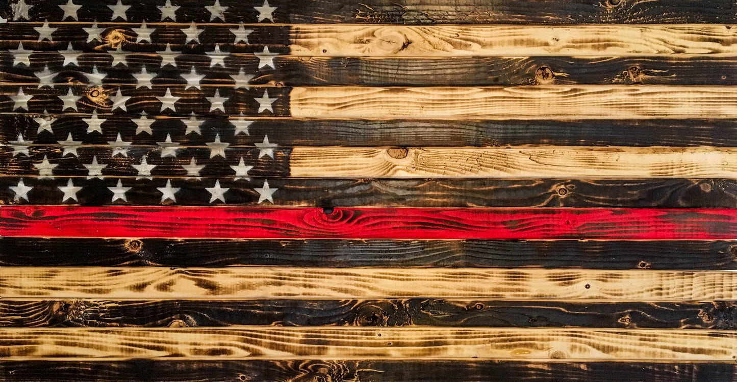 Charred "Honor" Flag, Colored Stripe