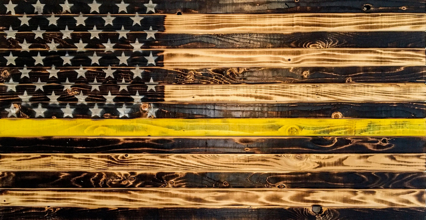 Charred "Honor" Flag, Colored Stripe