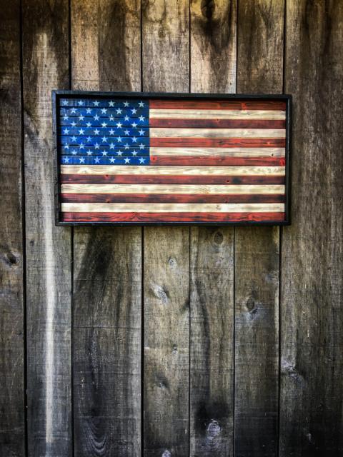 Rustic American Flag