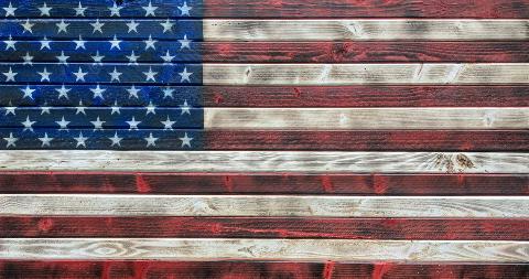 Rustic American Flag