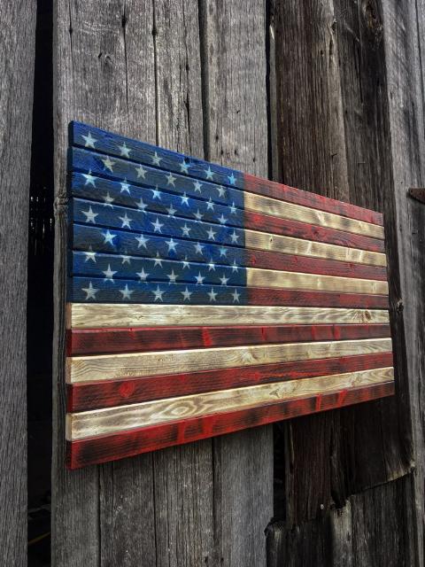 Rustic American Flag