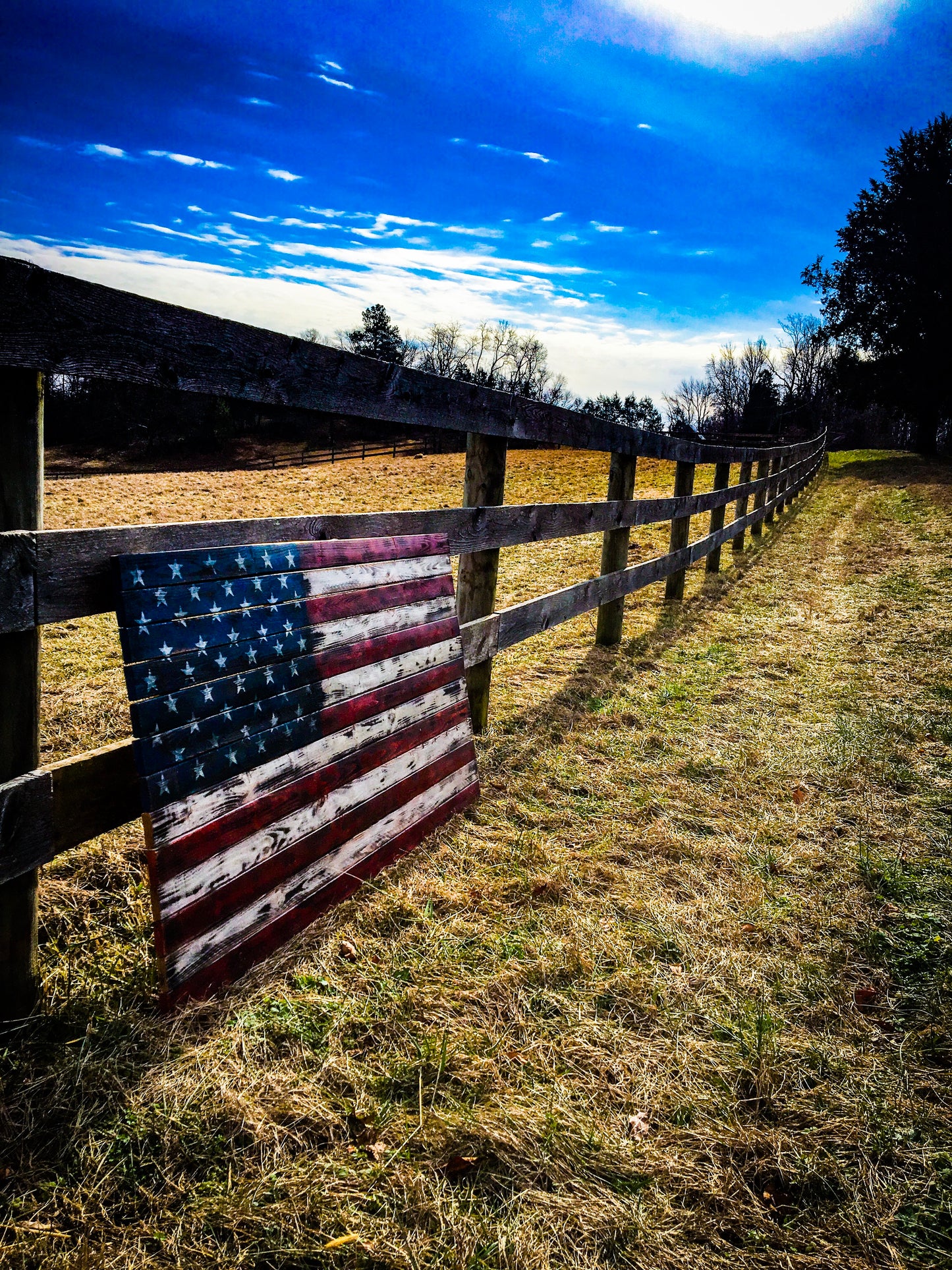 Extra Large Rustic American Flag