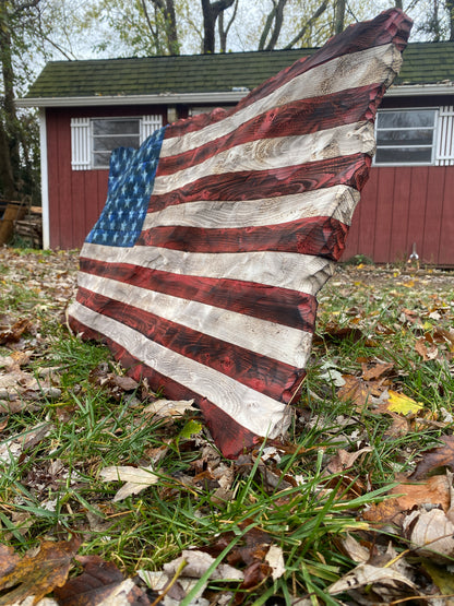 Chissled Rustic Thin Wavy Flag