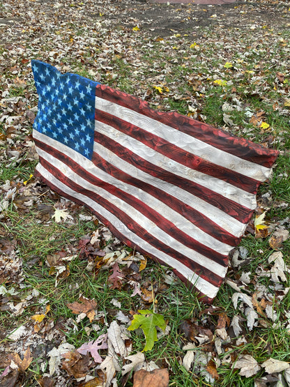 Chissled Rustic Thin Wavy Flag