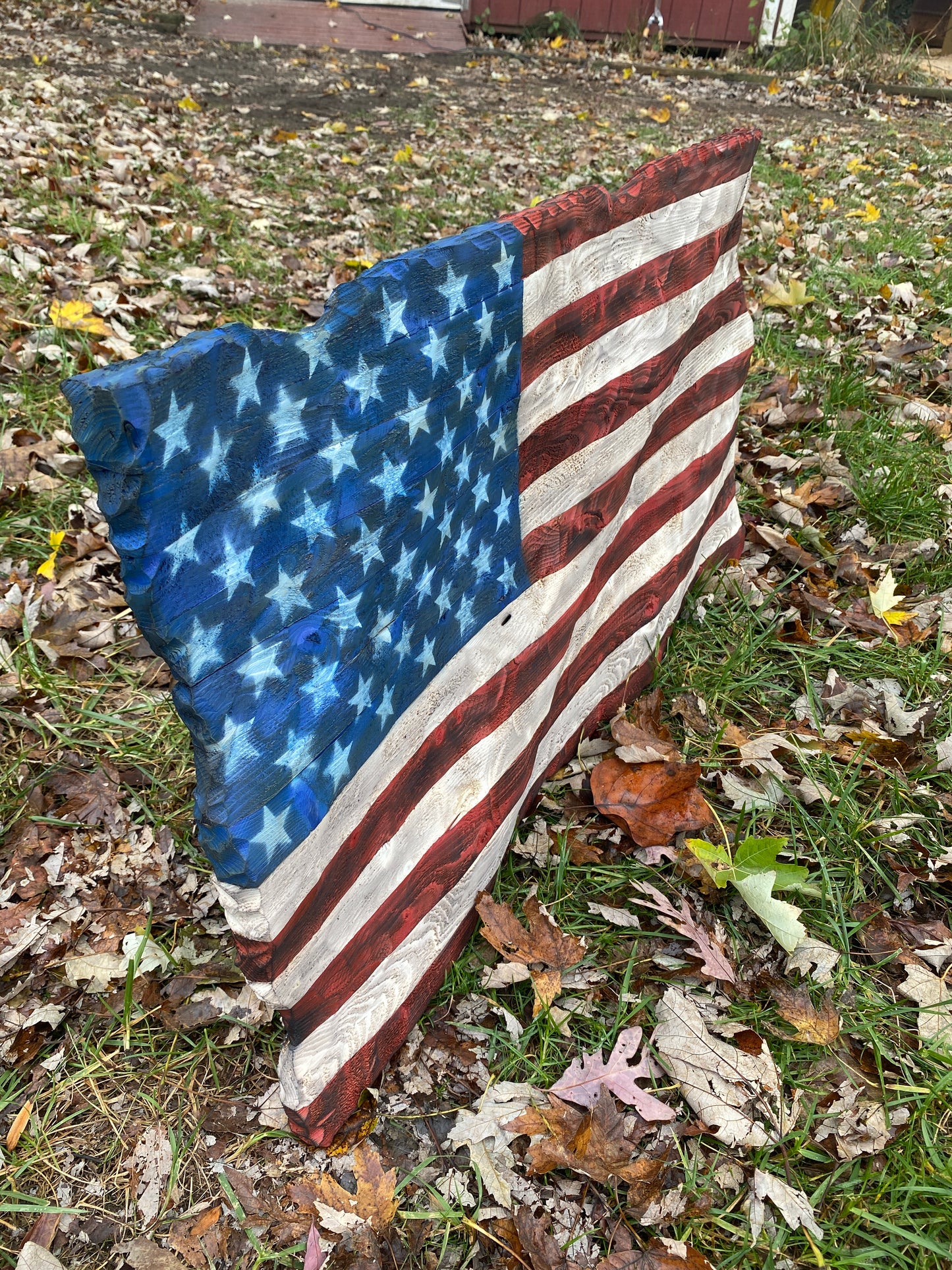 Chissled Rustic Thin Wavy Flag