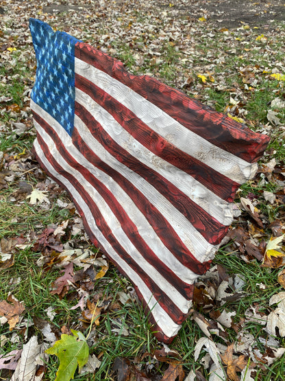 Chissled Rustic Thin Wavy Flag
