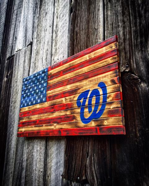 Distressed Washington Nationals Flag