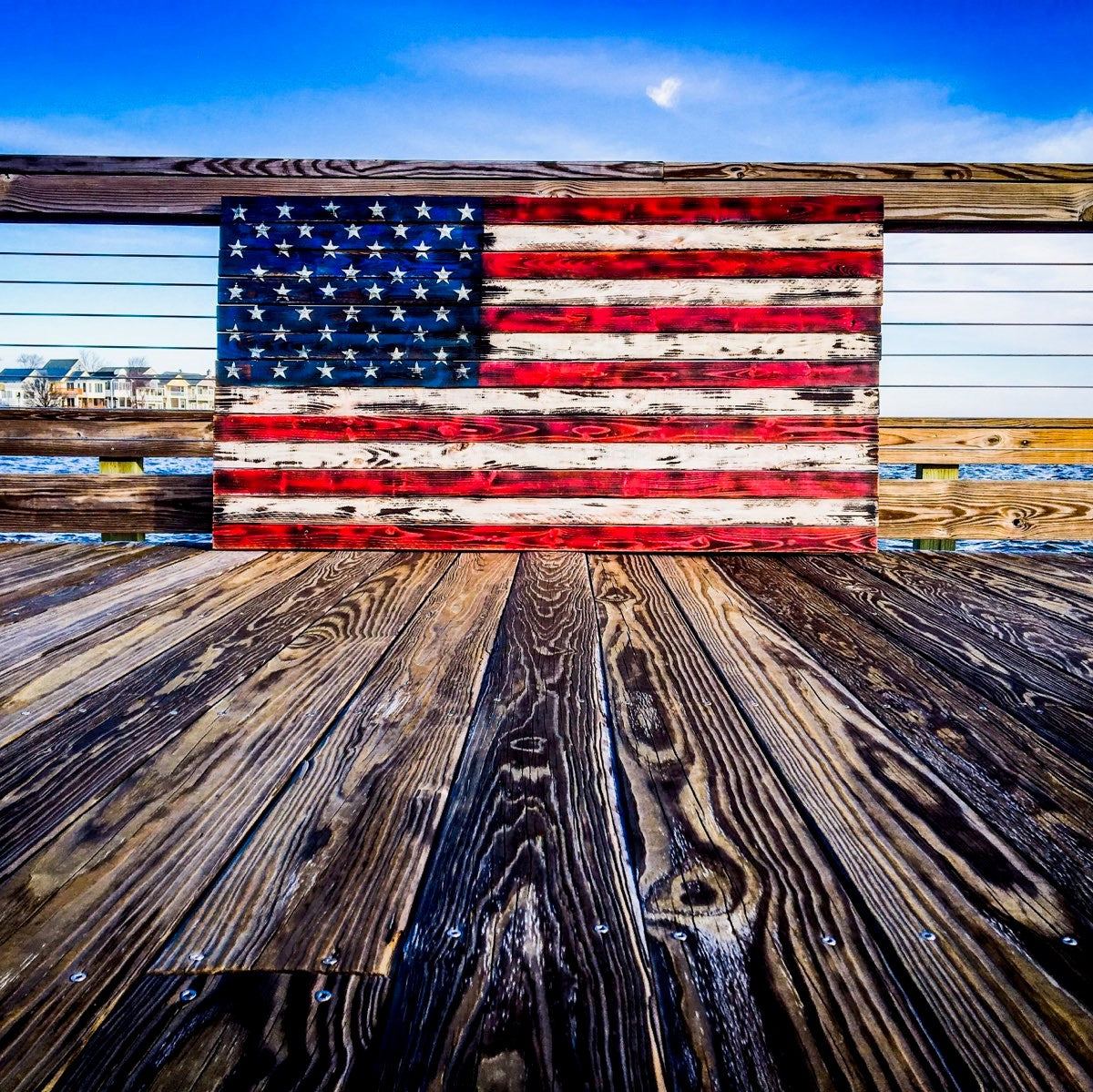 Rustic cheapest Wooden American Flag