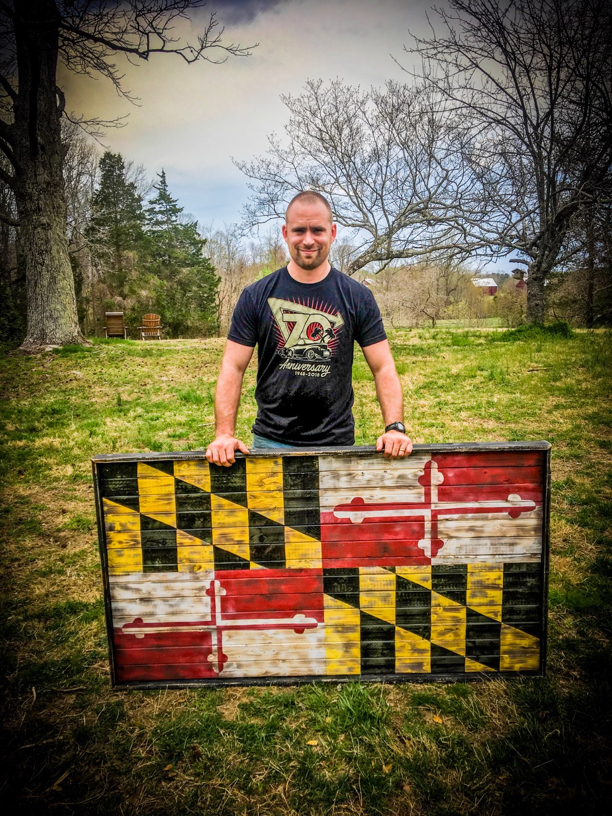 Extra Large Charred Maryland Flag