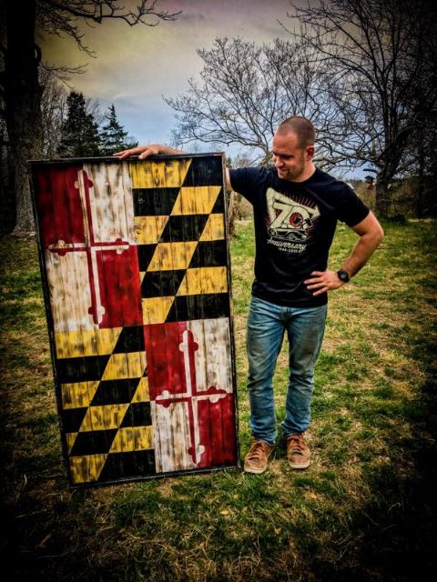 Extra Large Charred Maryland Flag