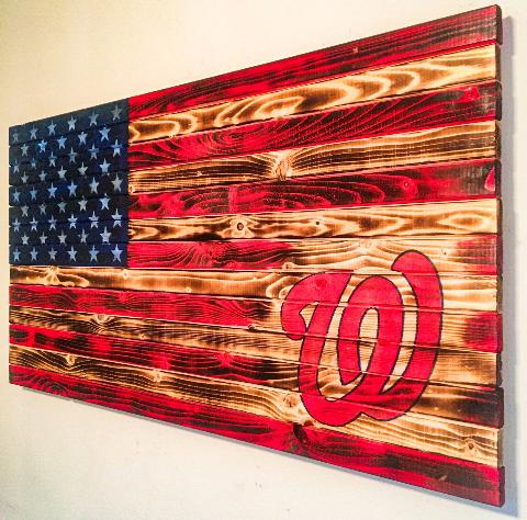 Distressed Washington Nationals Flag