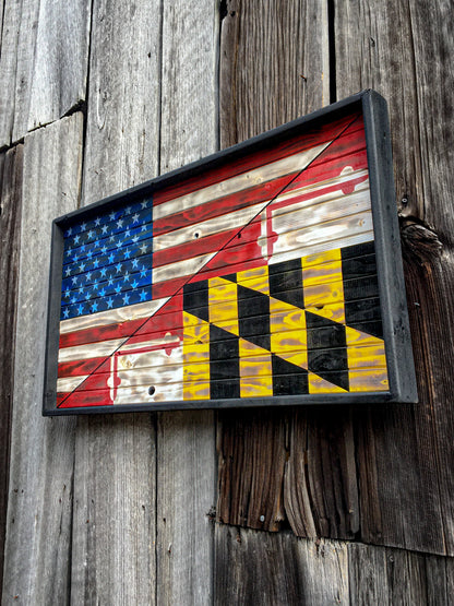 Extra Large Rustic/Maryland Flag